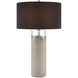 Edfu 30 inch 100 watt Concrete/Clear/Black Table Lamp Portable Light