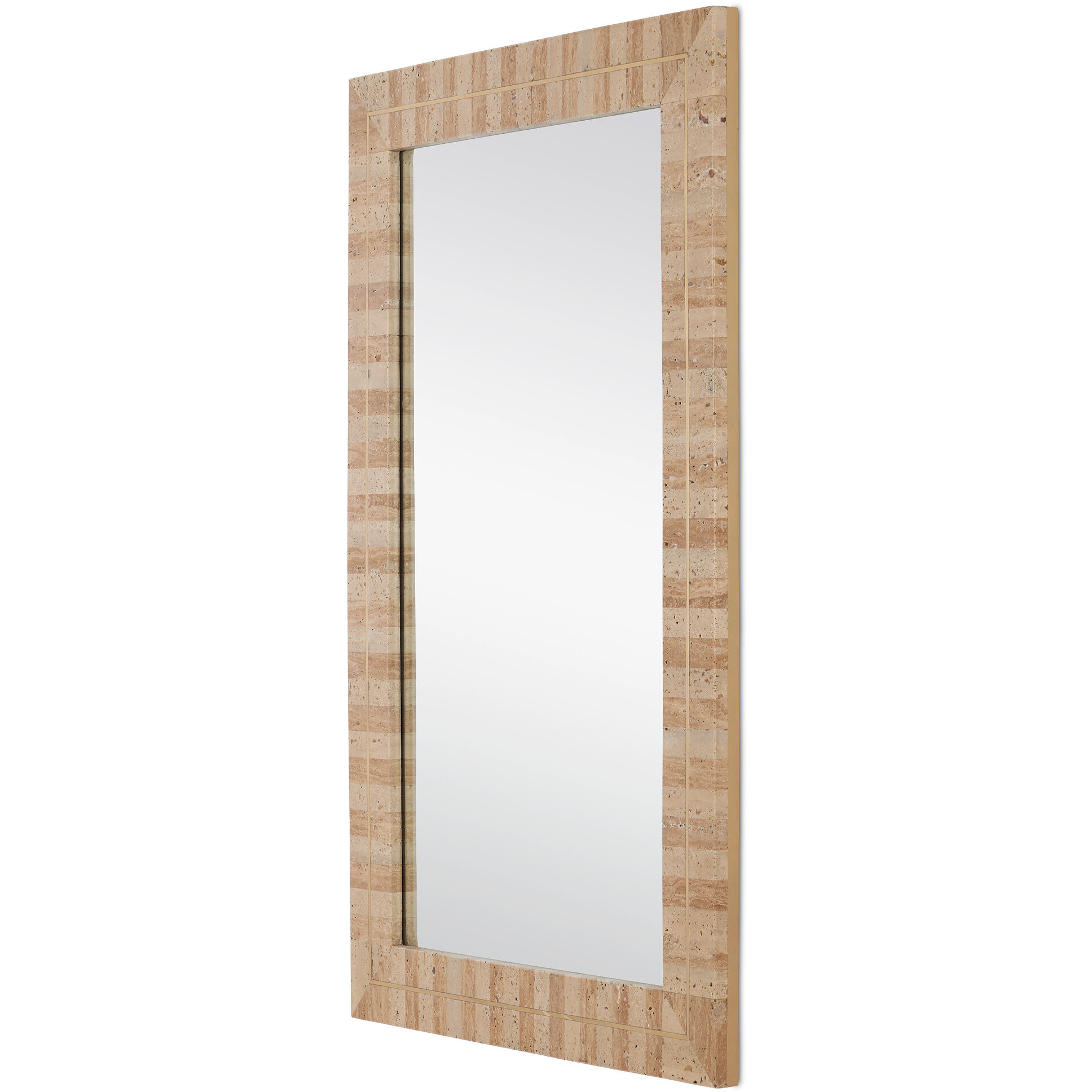Dezi 36 X 23.75 inch Natural/Brass Mirror