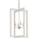 Arietta 4 Light 22 inch Mother of Pearl/Contemporary Silver Leaf Chandelier Ceiling Light