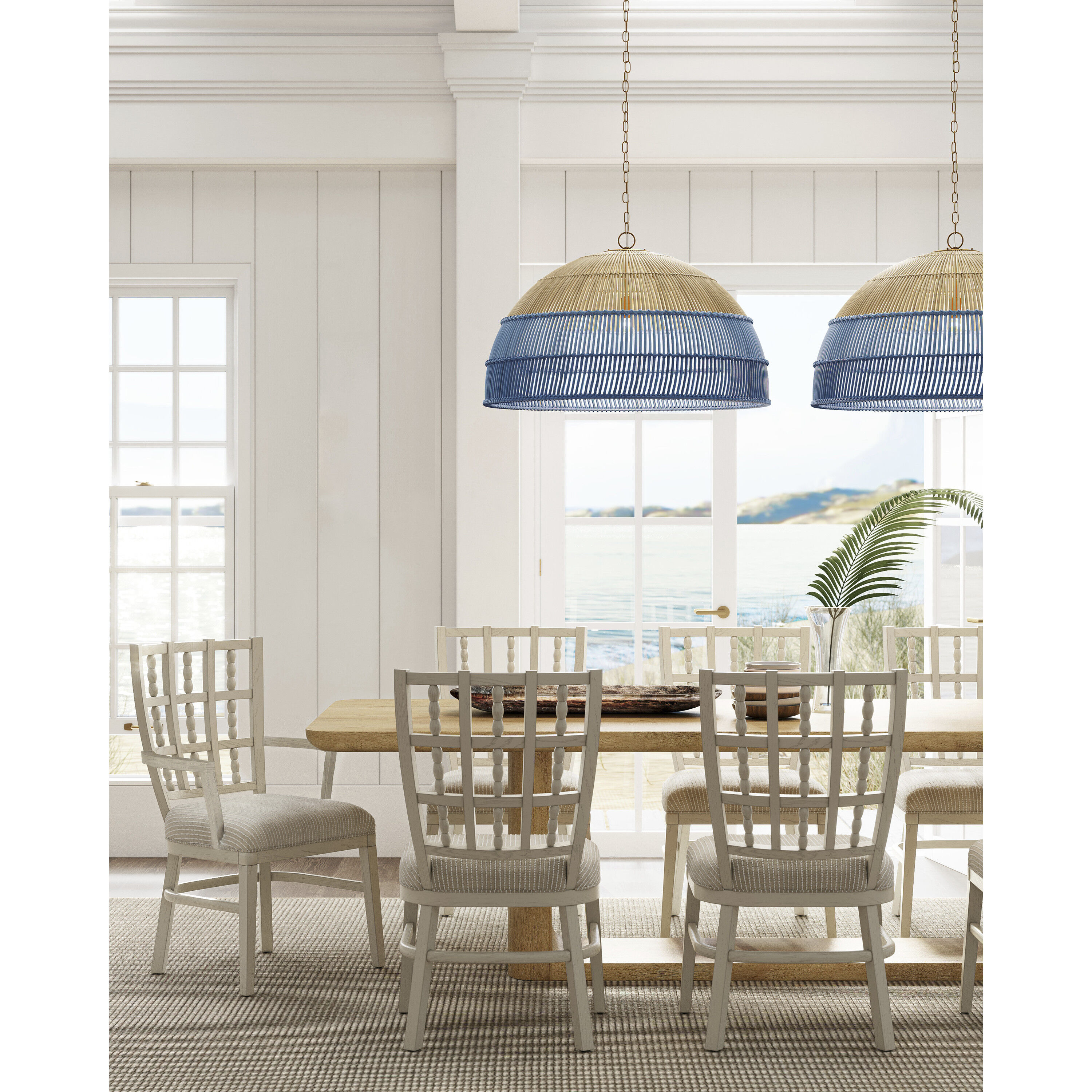 Senjyo 1 Light 36.25 inch Khaki/Cornflower Blue/Bluebonnet Pendant Ceiling Light