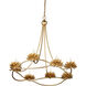 Cyrene 8 Light 32 inch Gold Leaf Chandelier Ceiling Light