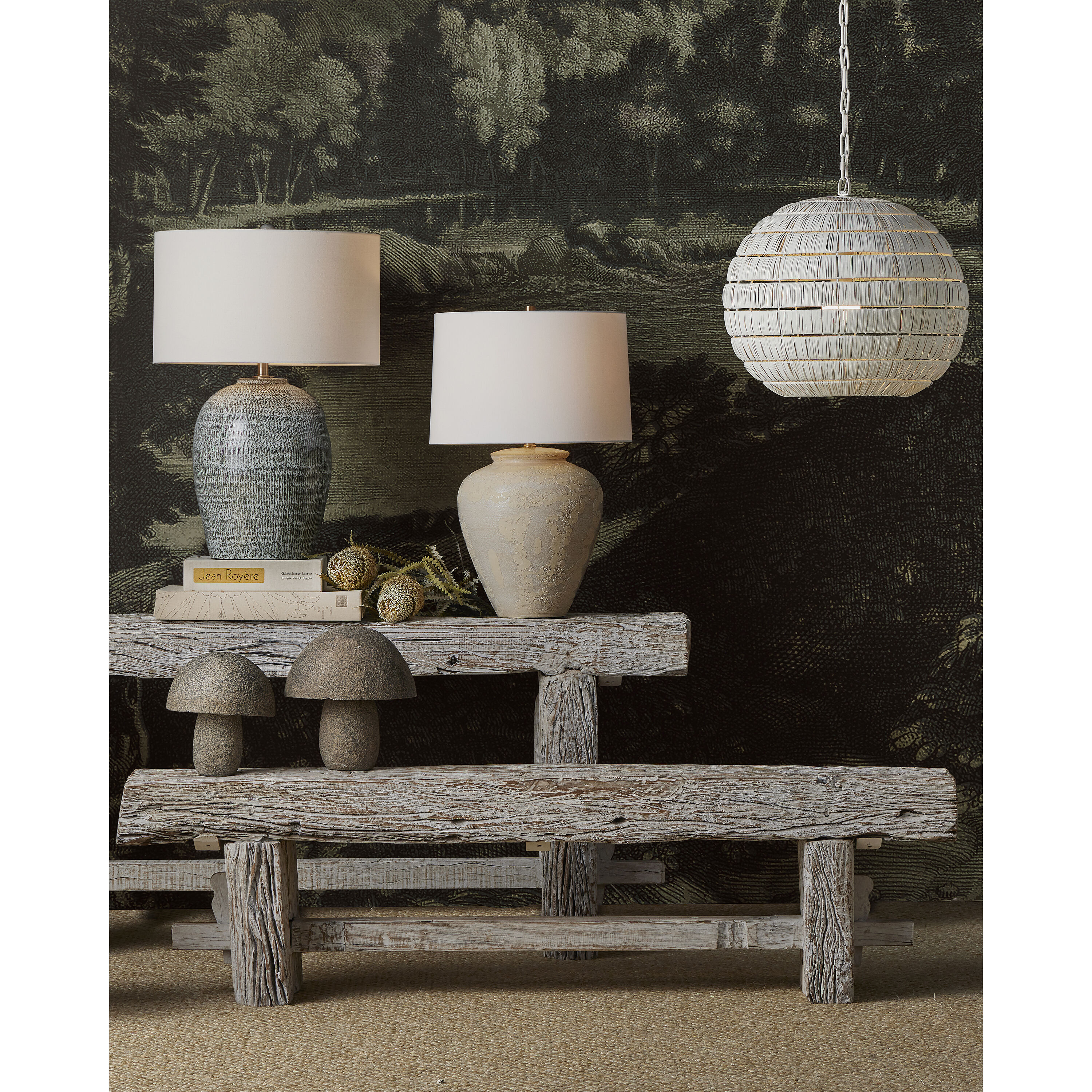 Agatha 29.5 inch 150 watt Reactive Black & White Table Lamp Portable Light