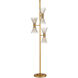 Novatude 71 inch 60 watt Antique Gold Leaf/Contemporary Silver Leaf Floor Lamp Portable Light