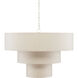 Livello 9 Light 36 inch White/Linen Chandelier Ceiling Light
