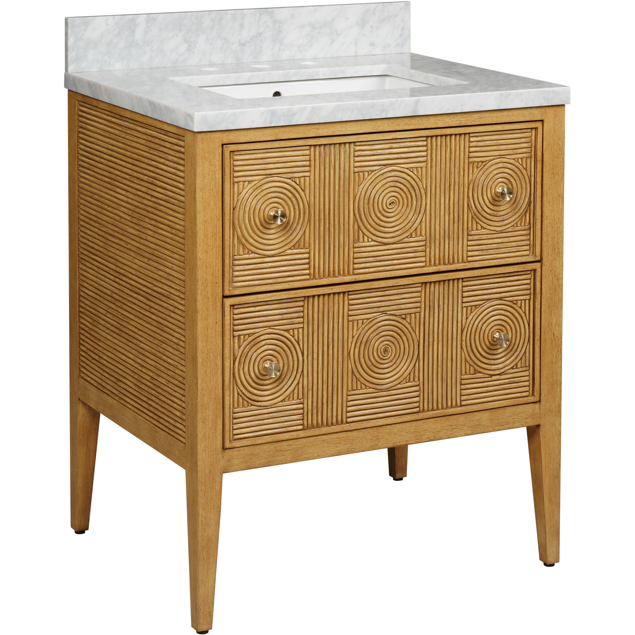 Santos 28 X 34 inch Sea Sand/Natural/White/Brushed Brass/Polished Nickel Vanity with Undermount Sink