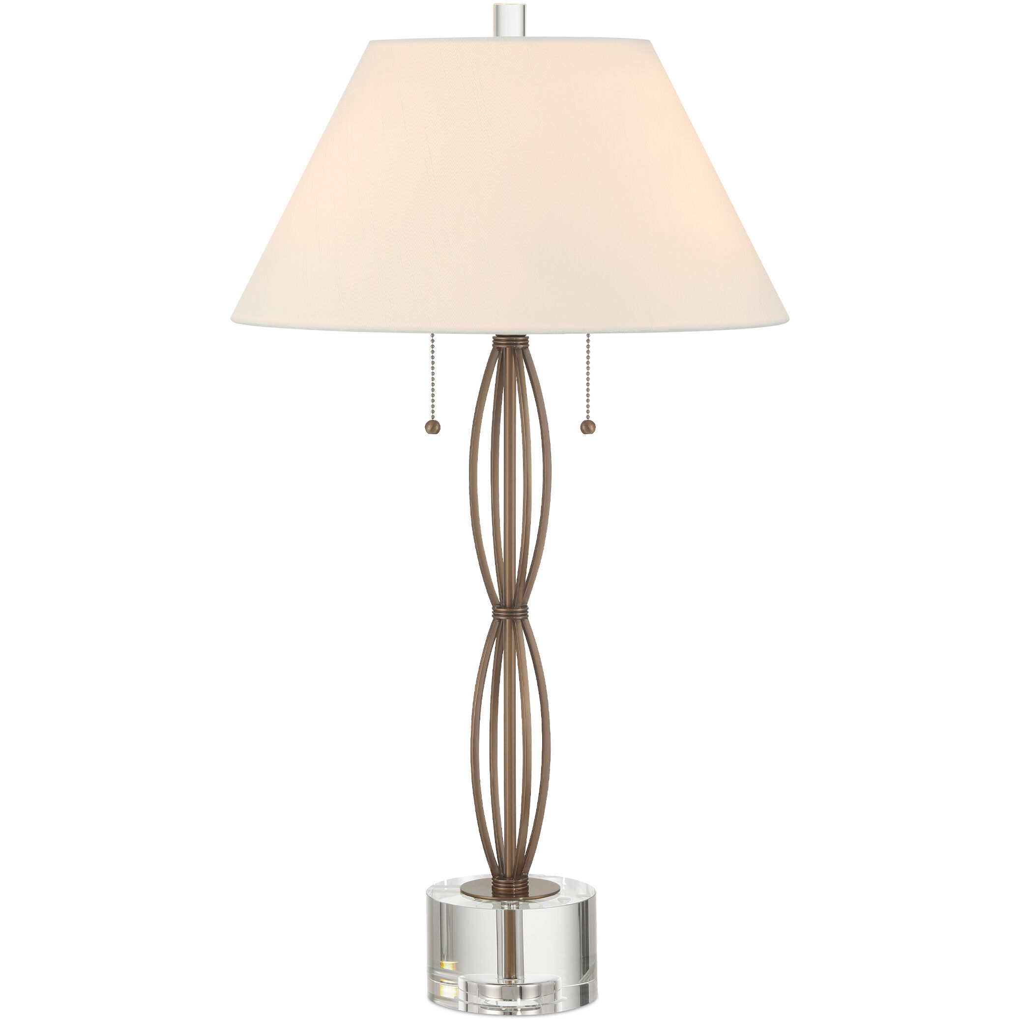 Mizner 28.75 inch 7.00 watt Antique Brass/Clear Table Lamp Portable Light