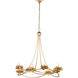 Cyrene 8 Light 32 inch Gold Leaf Chandelier Ceiling Light