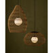 Carriage 1 Light 32.75 inch Natural/Black/Frosted White Outdoor Pendant