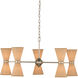 Pennyworth 10 Light 36 inch Contemporary Silver Leaf/Contemporary Silver/Natural Chandelier Ceiling Light