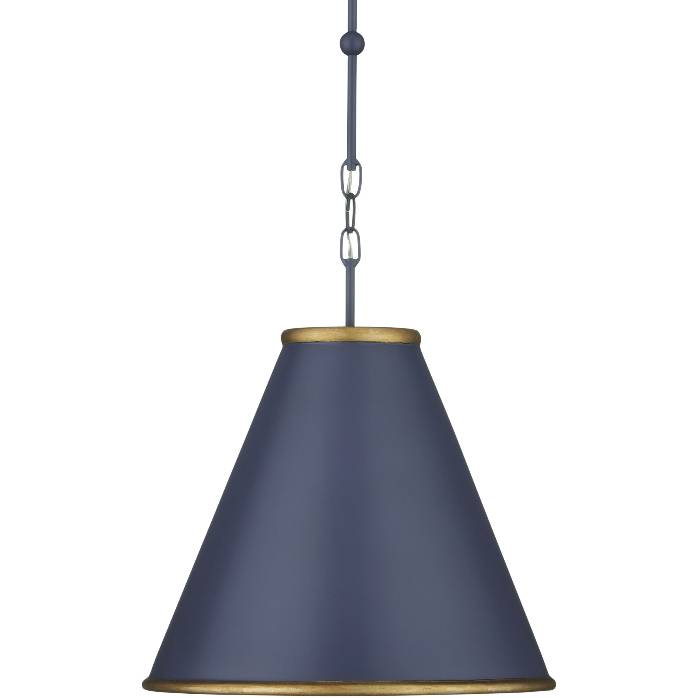 Pierrepont 1 Light 16 inch Hiroshi Dark Blue and Contemporary Gold Leaf Pendant Ceiling Light, Small