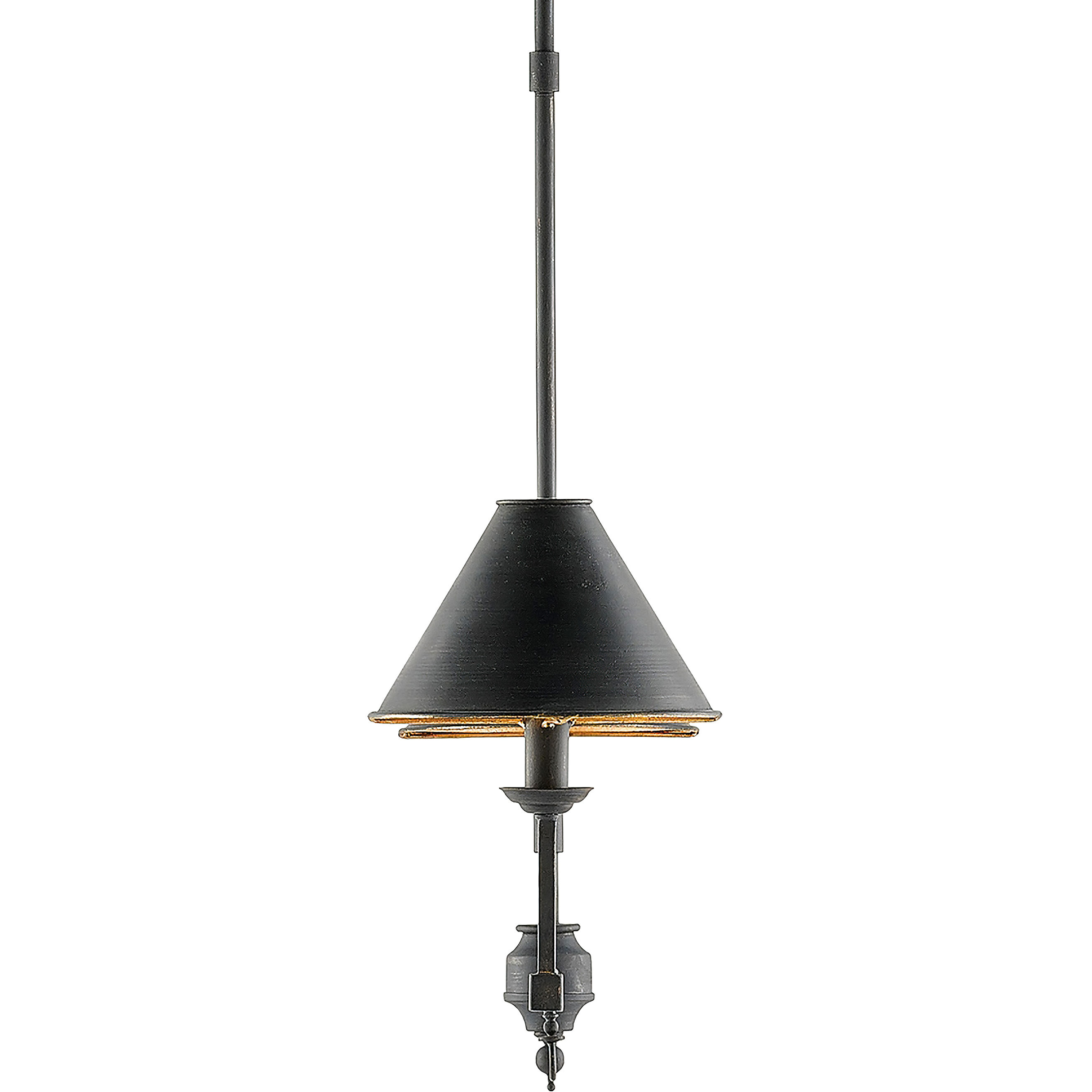 Prosperity 2 Light 44.5 inch French Black/Contemporary Gold Leaf Interior Chandelier Ceiling Light, Rectangular