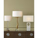 Mazari 35 inch 60 watt Contemporary Gold Leaf/Clear Table Lamp Portable Light