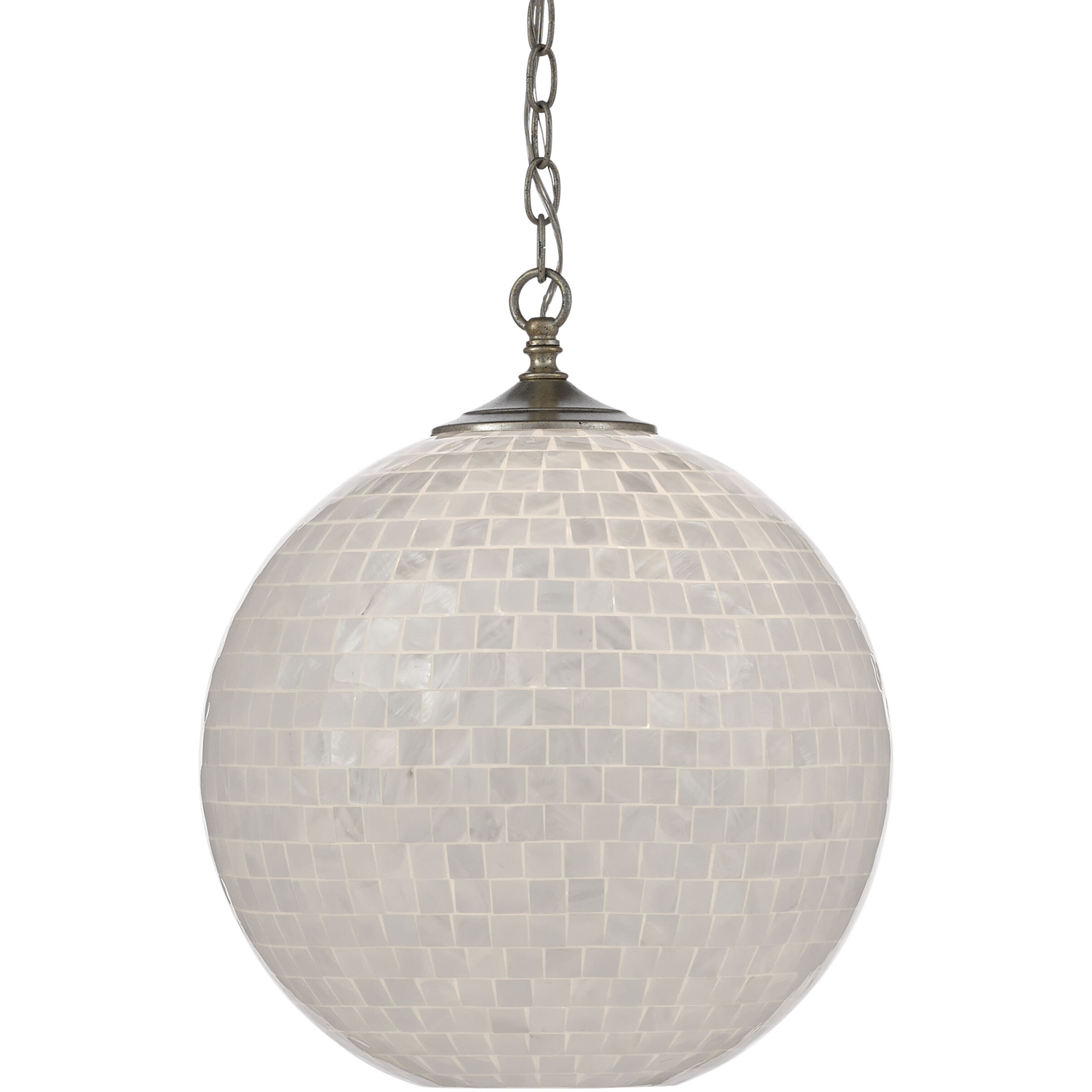 Finhorn 1 Light 15.75 inch Pearl/Antique Silver Leaf Pendant Ceiling Light