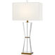 Laelia 34 inch 150 watt Clear/Antique Brass Table Lamp Portable Light
