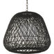 Osbert 1 Light 21.75 inch Black/Satin Black/White Pendant Ceiling Light
