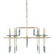 Sethos 8 Light 42 inch Silver Granello Chandelier Ceiling Light, Rectangular