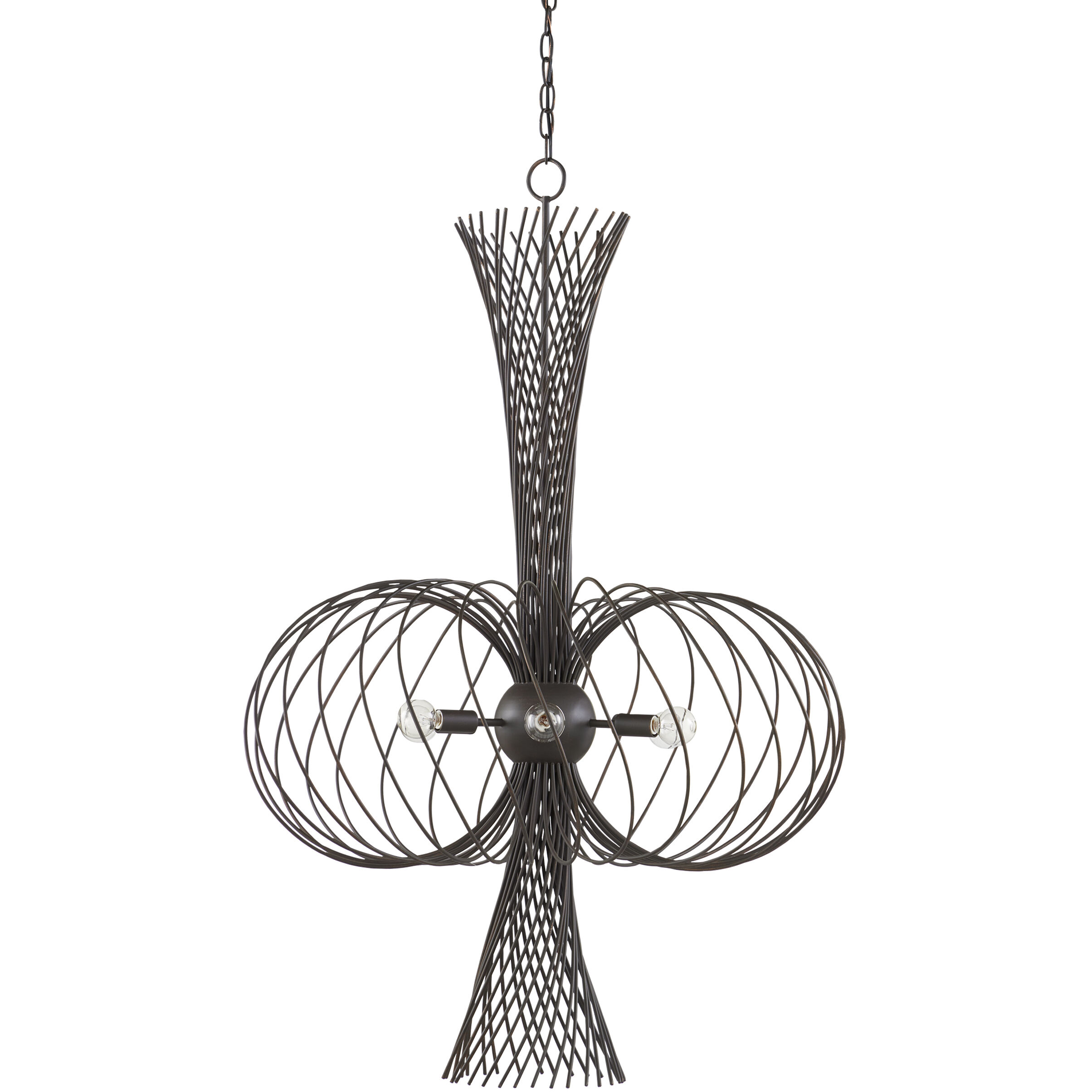 Akio 6 Light 29.75 inch Bronze Gold Chandelier Ceiling Light