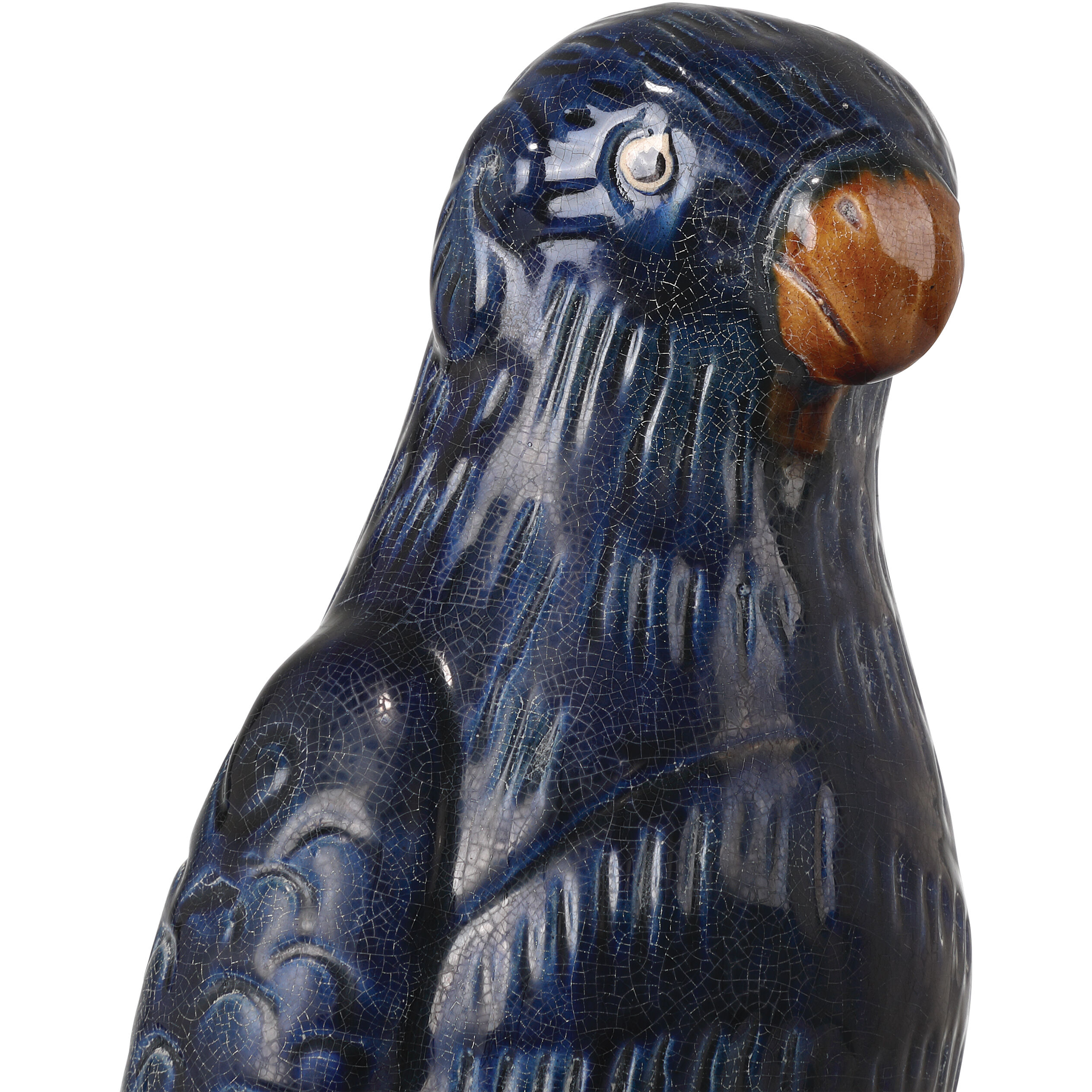 Tang Dynasty Parrots 12 X 6.25 inch Parrot Sculptures, Set of 2