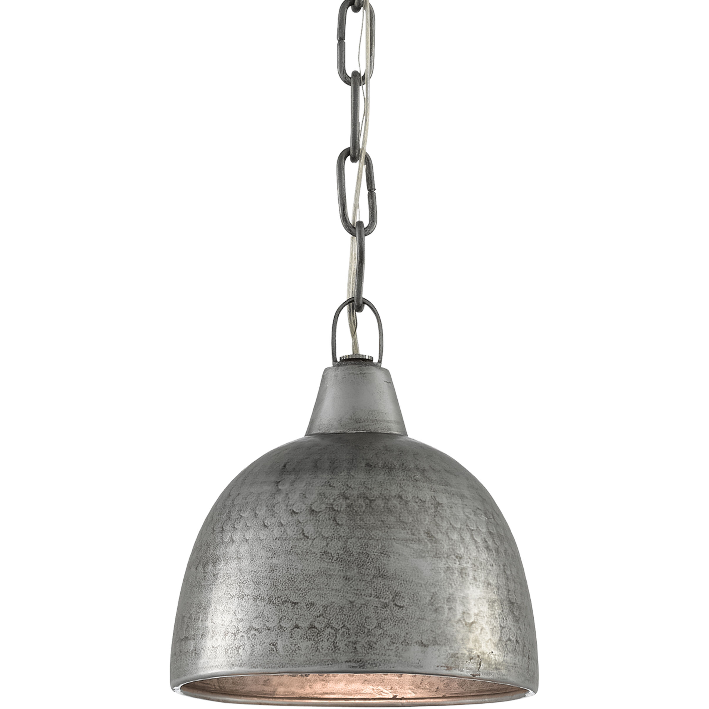 Earthshine 1 Light 8 inch Blackened Steel Pendant Ceiling Light, Small