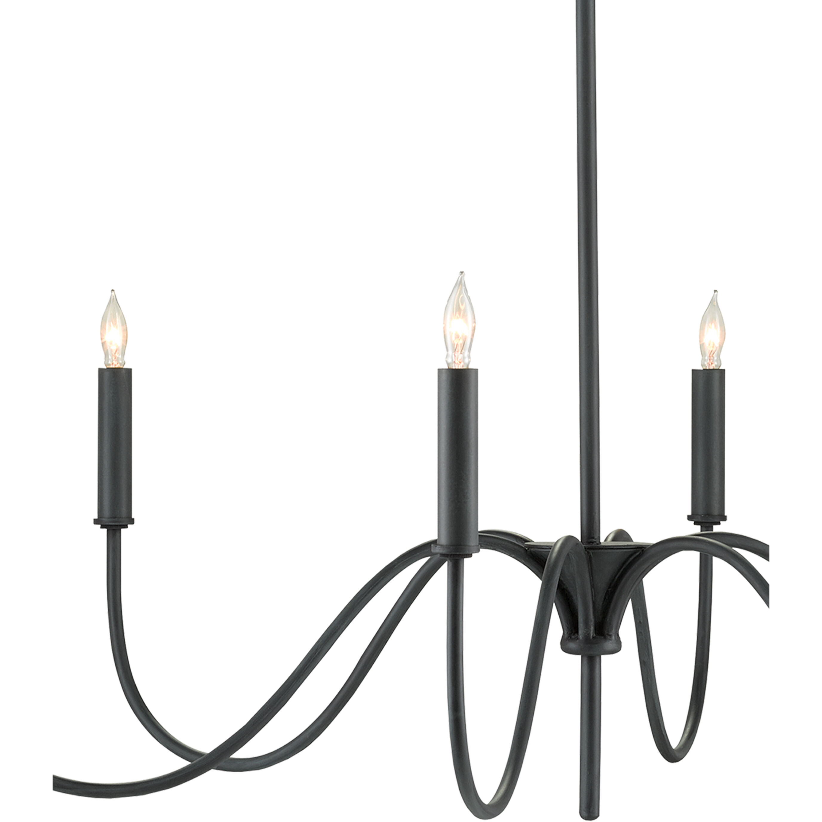 Tirrell 6 Light 34 inch Antique Black Chandelier Ceiling Light, Small