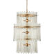 Electra 9 Light 29 inch Clear/Antique Brass Chandelier Ceiling Light