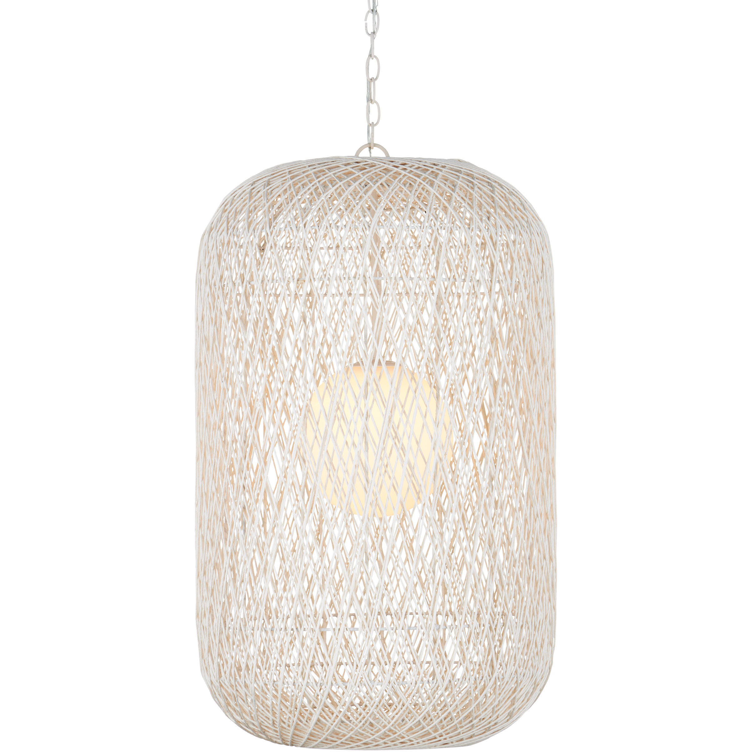 Cocoon 1 Light 21 inch Cream/Vanilla/White Pendant Ceiling Light, Large