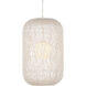 Cocoon 1 Light 21 inch Cream/Vanilla/White Pendant Ceiling Light, Large