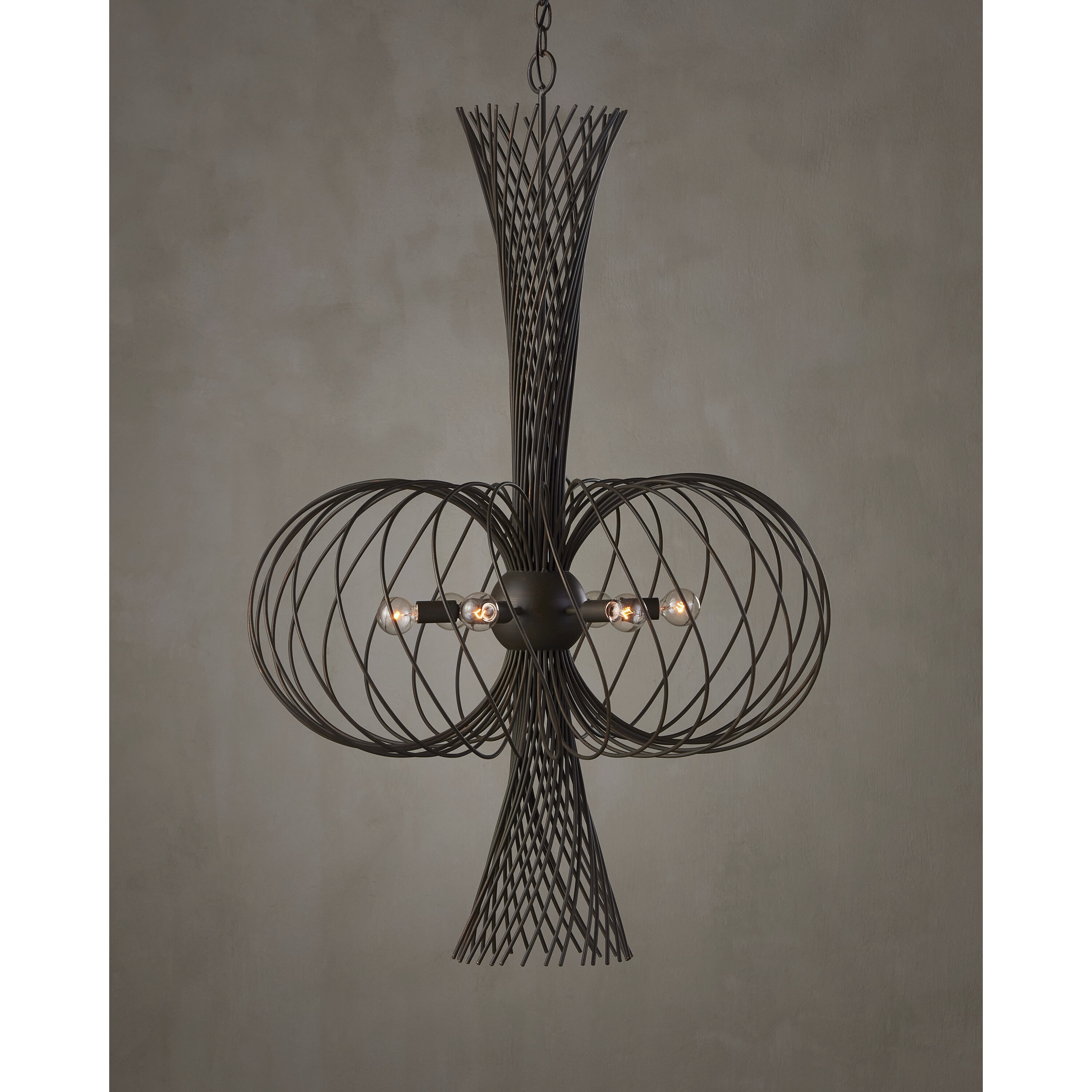 Akio 6 Light 29.75 inch Bronze Gold Chandelier Ceiling Light