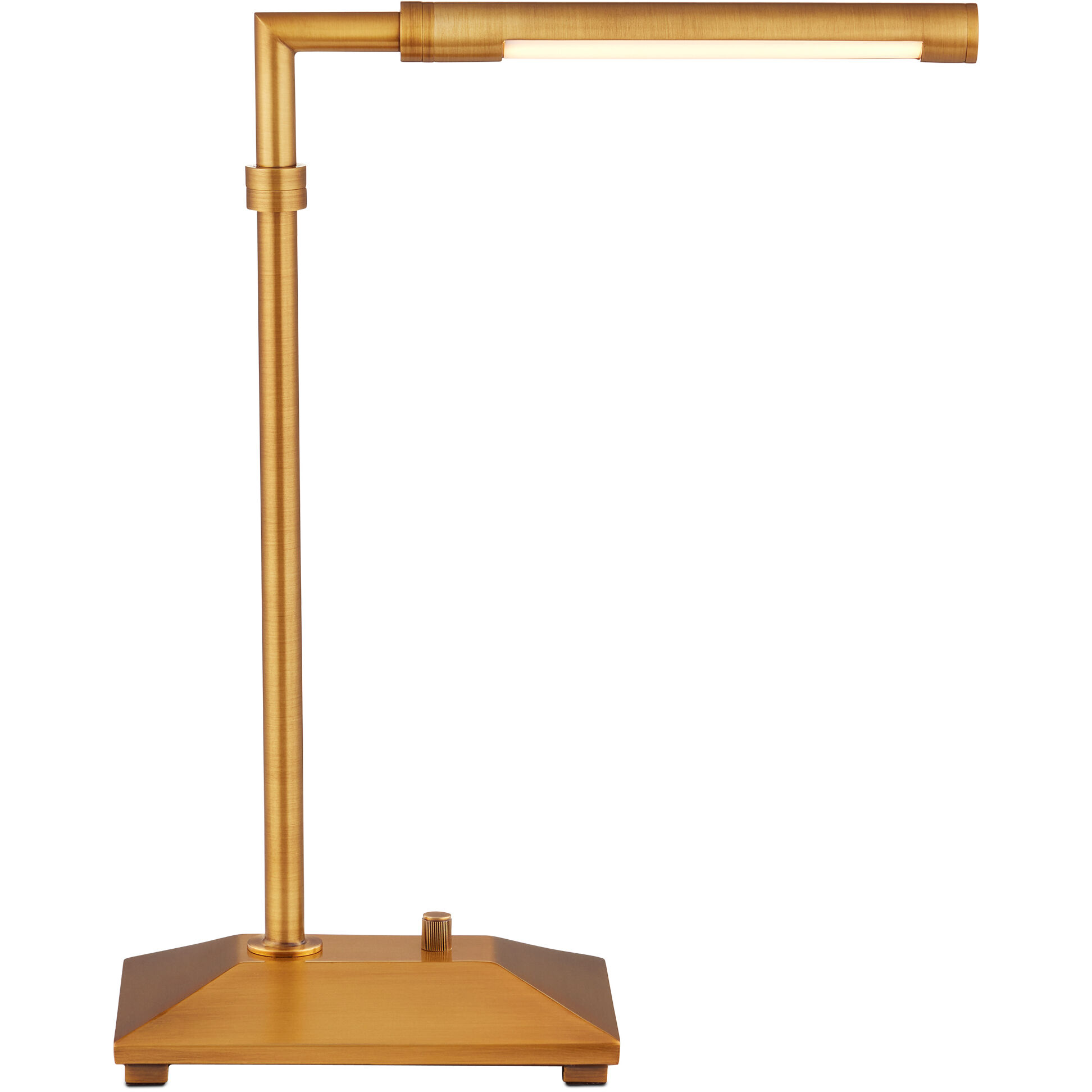 Autrand 18.5 inch 10 watt Antique Brass Table Lamp Portable Light