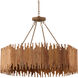 Teahouse 8 Light 32.25 inch Natural/Khaki Chandelier Ceiling Light