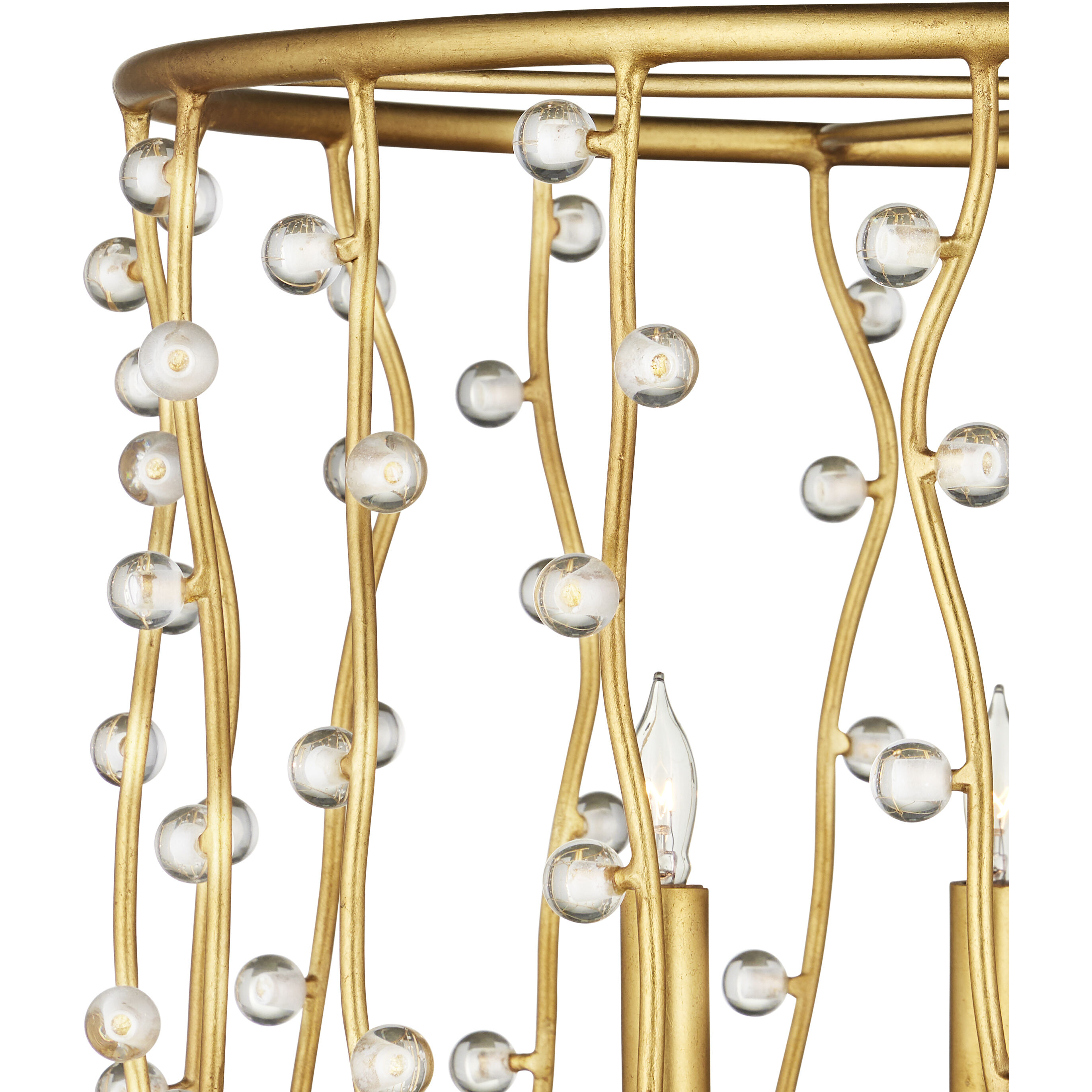 Adagio 4 Light 23.5 inch Contemporary Gold Leaf/Contemporary Gold/Clear Chandelier Ceiling Light