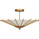 Epoch 1 Light 26 inch Contemporary Gold Leaf/Sugar White Semi-Flush Mount Ceiling Light