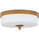 Bryce 1 Light 16.25 inch Gold/White Flush Mount Ceiling Light, Barry Goralnick Collection