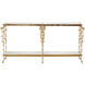 Fiore 72 inch Polished Brass/Natural Console Table