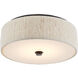 Tyrone 1 Light 14 inch Natural/Black Flush Mount Ceiling Light