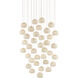 Piero 36 Light 37 inch White/Painted Silver Multi-Drop Pendant Ceiling Light