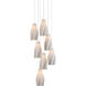 Posh 7 Light 13 inch White/Silver Multi-Drop Pendant Ceiling Light