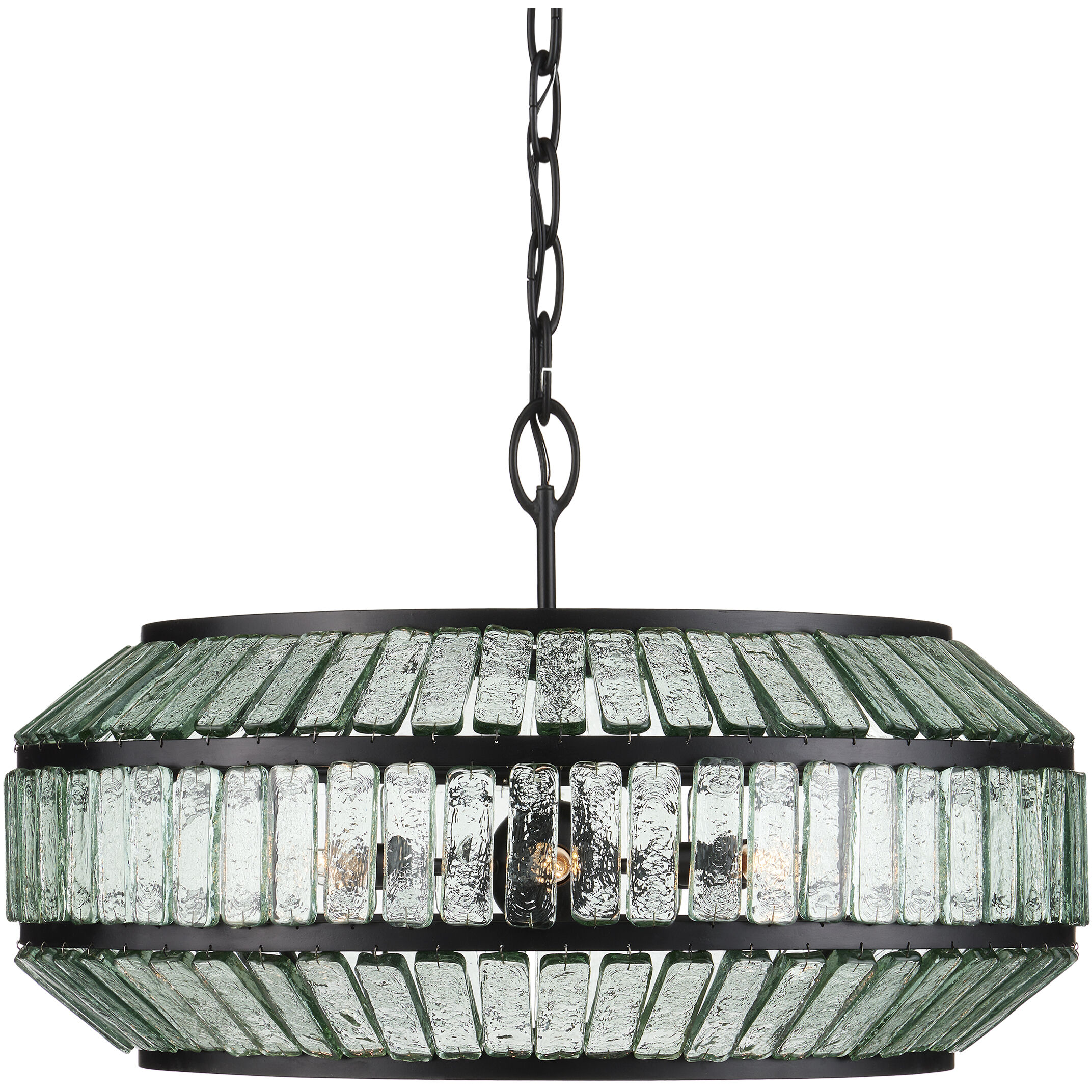 Centurion 6 Light 28.75 inch Clear and Satin Black Chandelier Ceiling Light