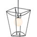Rochefort 1 Light 14 inch Black/White Indoor/Outdoor Lantern Pendant Ceiling Light, Small
