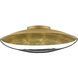 Pinders 2 Light 27.75 inch Contemporary Gold Leaf/French Black Flush Mount Ceiling Light