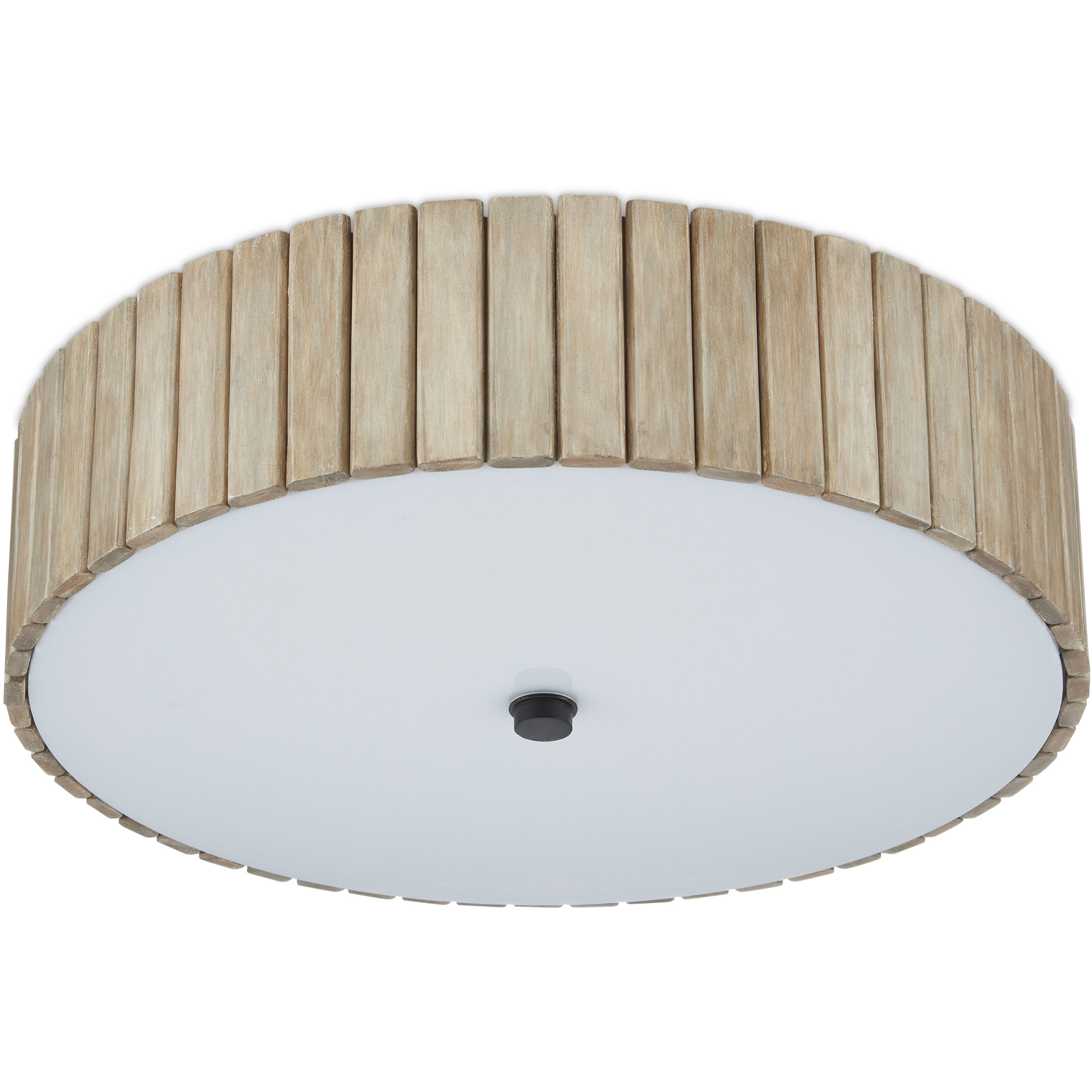 Tetterby 1 Light 20 inch Black/Natural Semi-Flush Ceiling Light