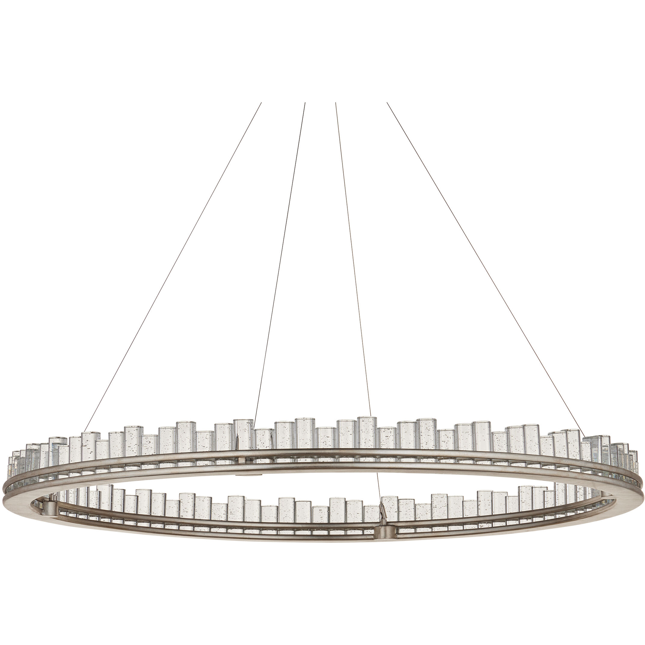 Pleiades 1 Light 50.75 inch Contemporary Silver Leaf/ Contemporary Silver/Clear Chandelier Ceiling Light, Large