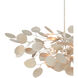 Lunaria 4 Light 31 inch Contemporary Silver Leaf Chandelier Ceiling Light, Small