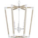 Bastian 3 Light 23.5 inch Sugar White and Sandstone Lantern Chandelier Ceiling Light, Medium