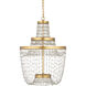 Mademoiselle 3 Light 22 inch Clear/Contemporary Gold Leaf/Contemporary Gold Chandelier Ceiling Light, Medium
