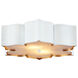Grand Lotus 2 Light 19 inch Sugar White/Contemporary Gold Flush Mount Ceiling Light