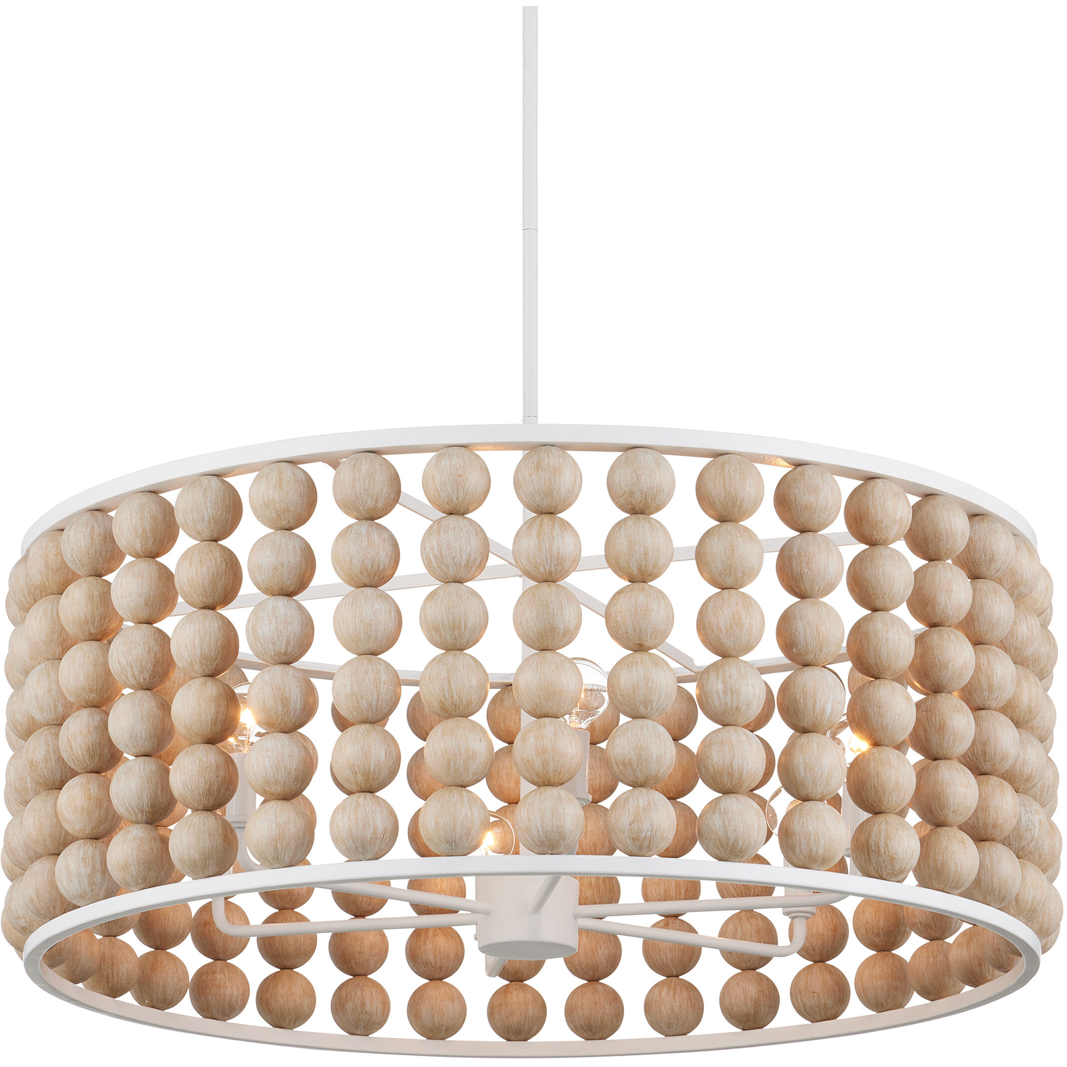 Holcroft 6 Light 32.25 inch Sandstone/Sugar White Chandelier Ceiling Light