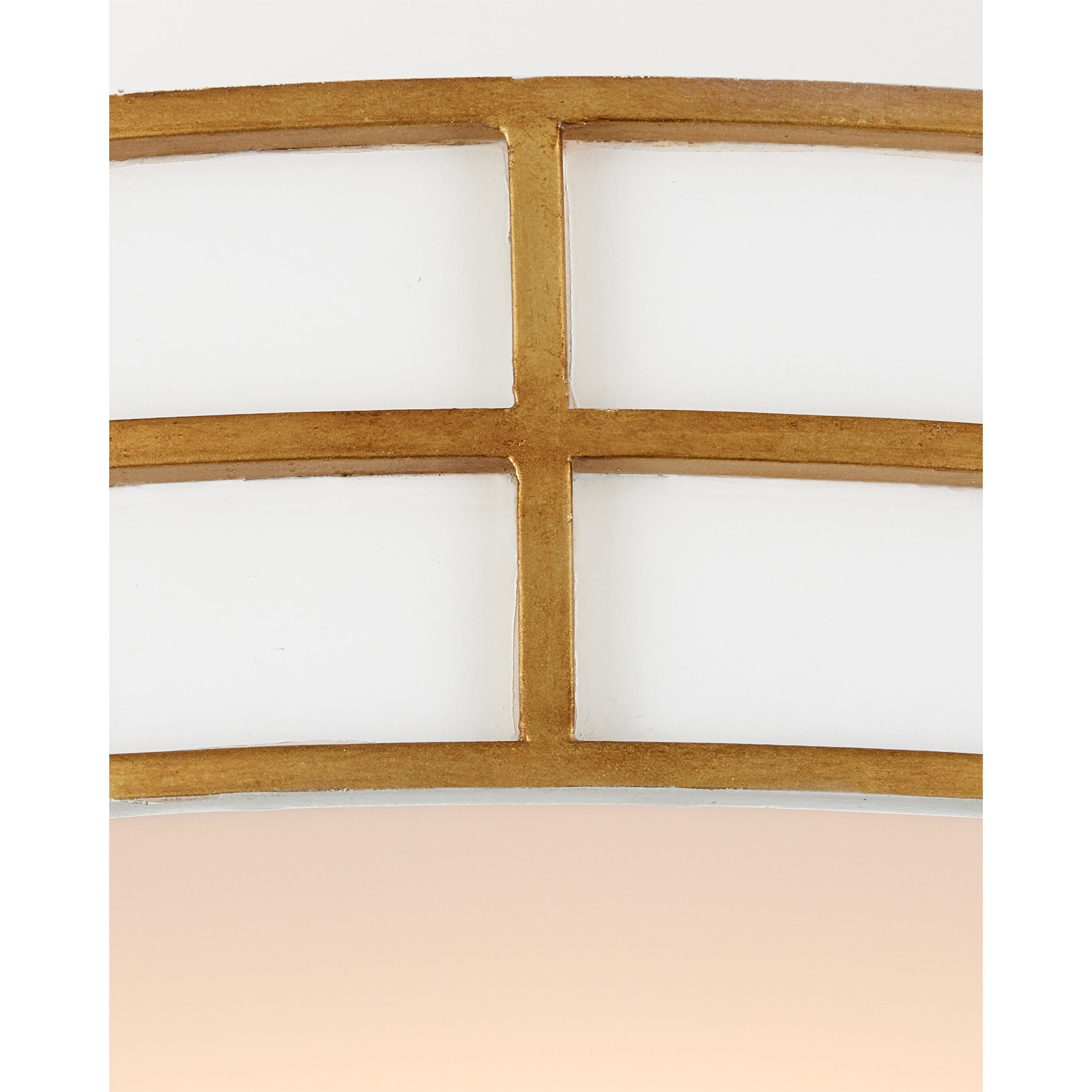 Fielding 1 Light 24 inch Gesso White/Contemporary Gold/Sugar White/White Flush Mount Ceiling Light