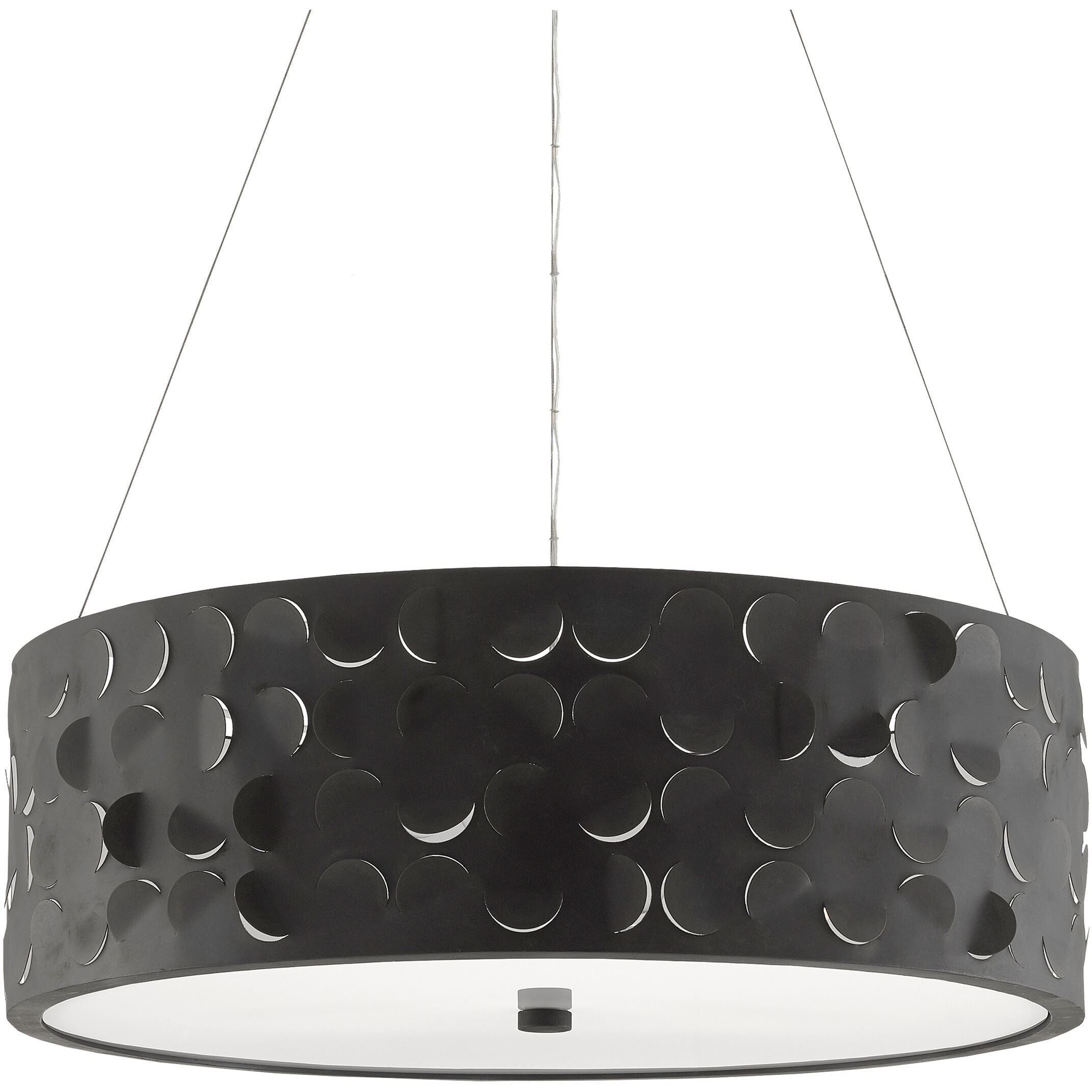 Othman 3 Light 30.5 inch Blacksmith/Sugar White Chandelier Ceiling Light