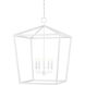 Denison 4 Light 26 inch Gesso White Chandelier Ceiling Light, Large